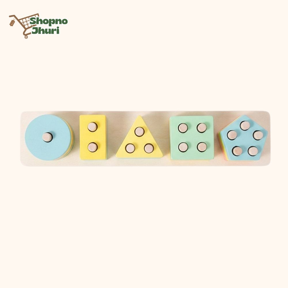 Wooden Sorting & Stacking Toy - Image 3